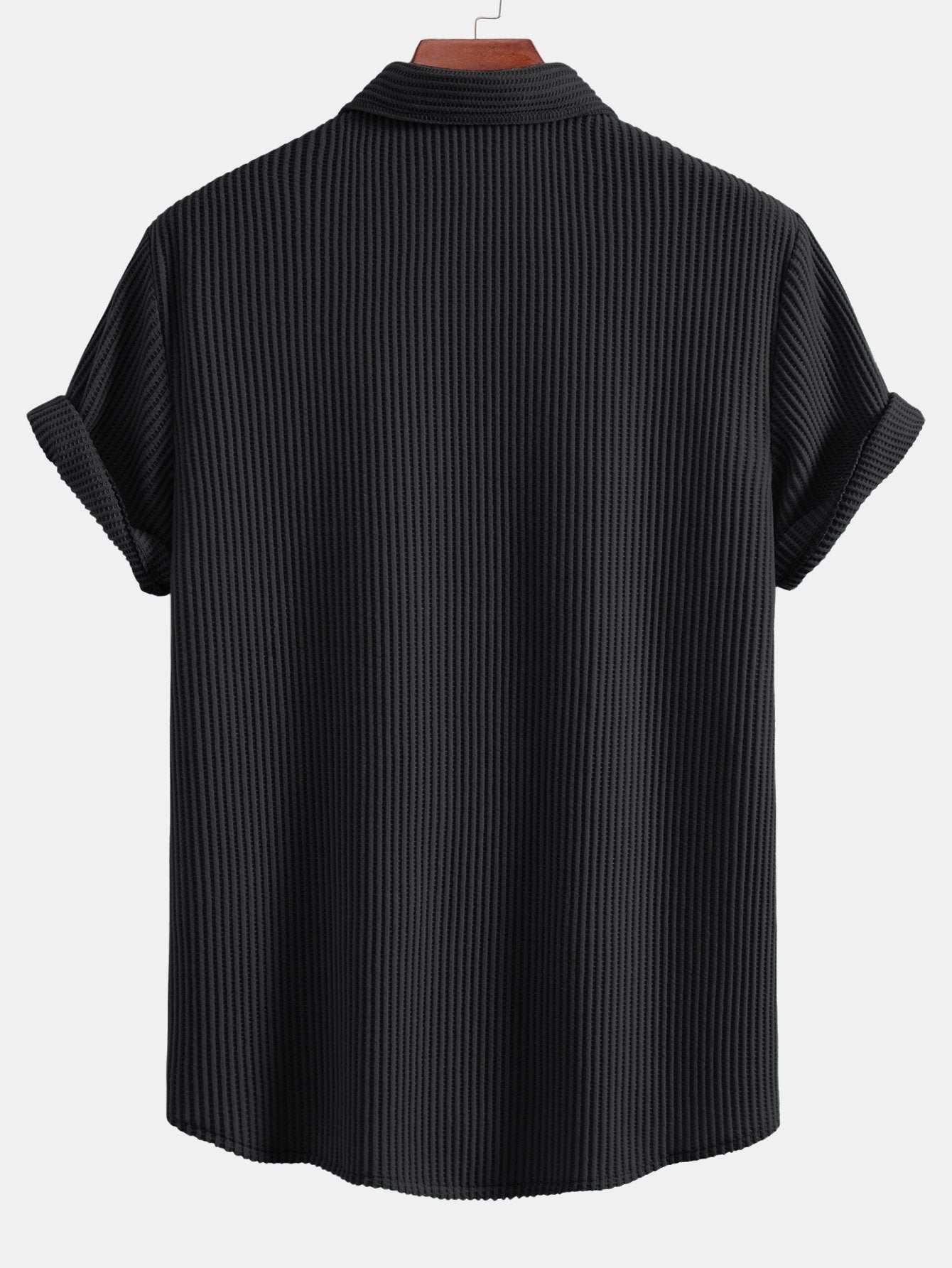 Button-Up Waffle Shirt