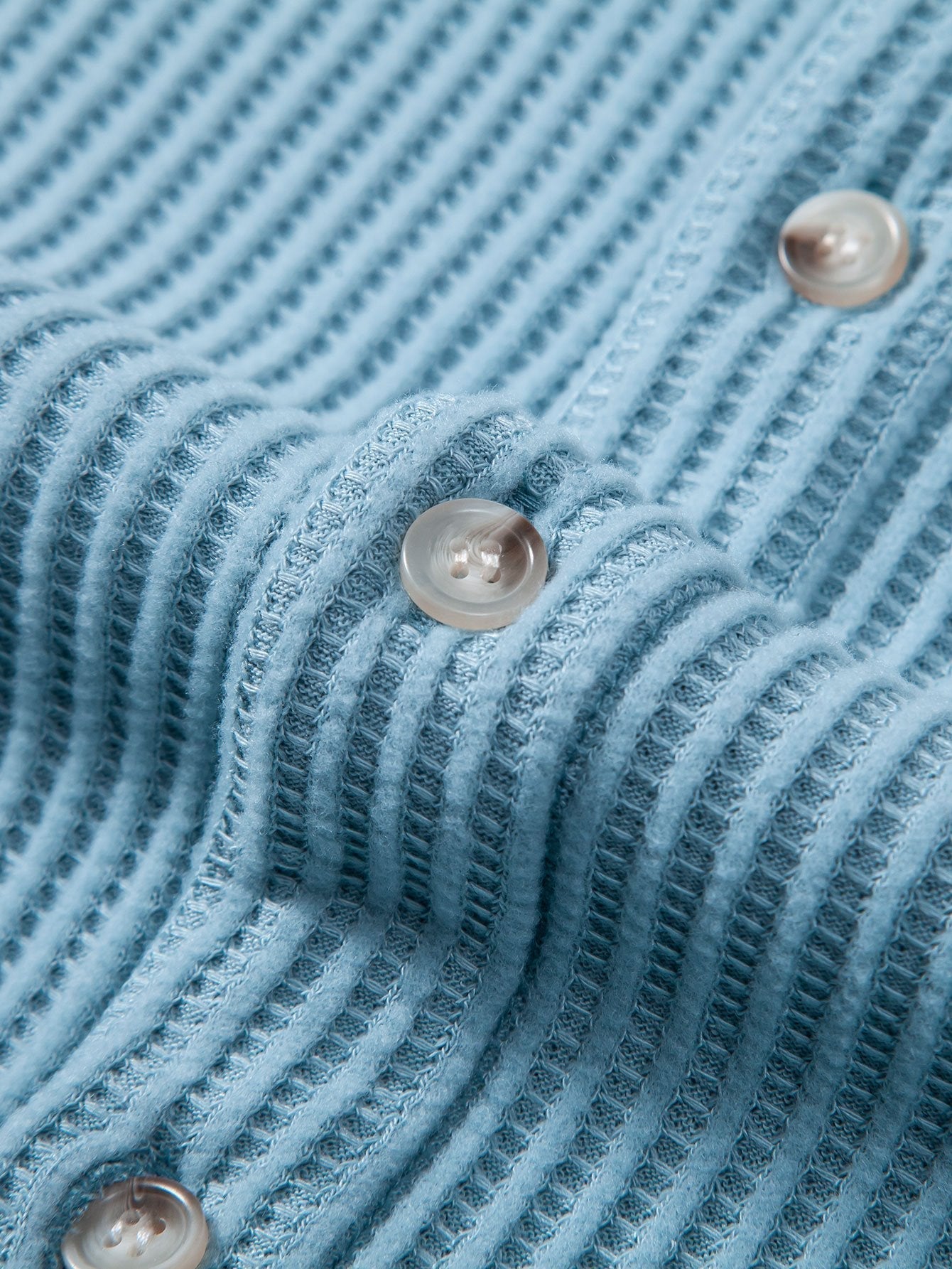Button-Up Waffle Shirt