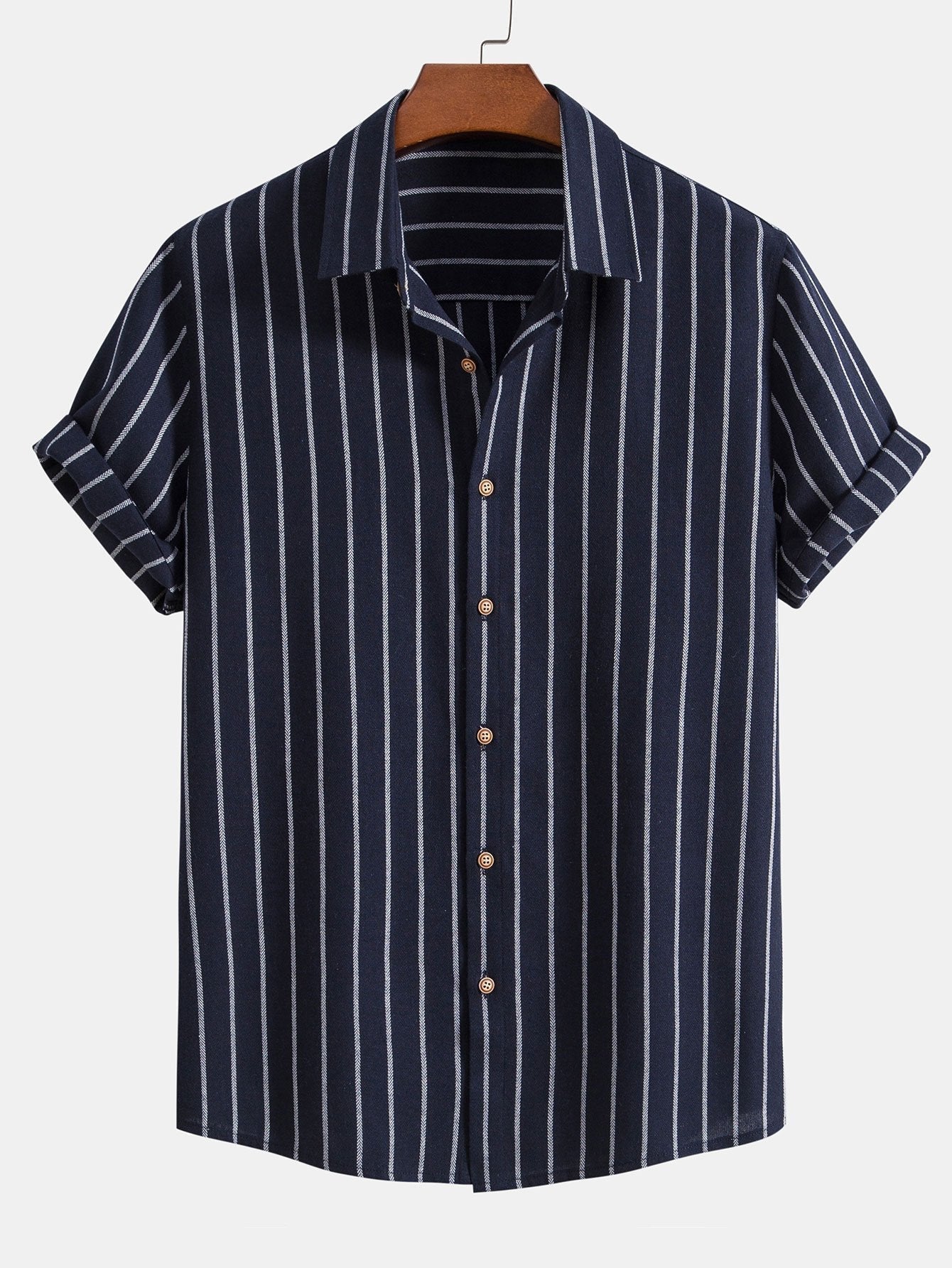 Cotton Brot Strangement Butt Up Shirt