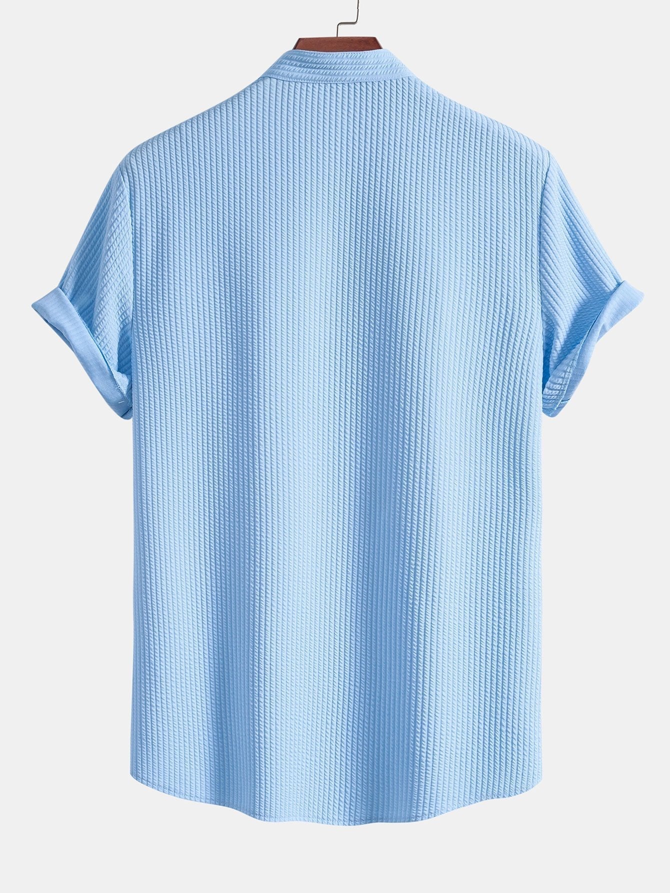 Muscle Ribbed Support Collar Shirt