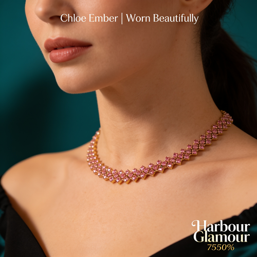 Chloe Ember Line Necklace | Gold