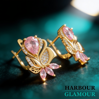 Anna Rosepetal Earrings | Rose Gold