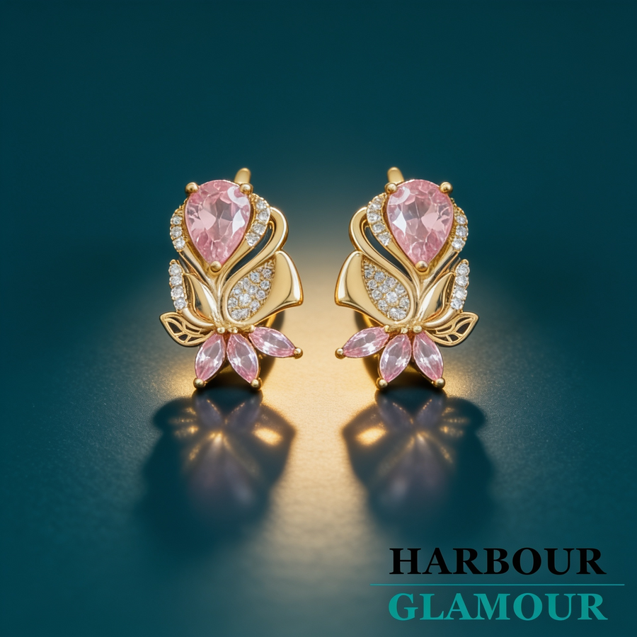 Anna Rosepetal Earrings | Rose Gold