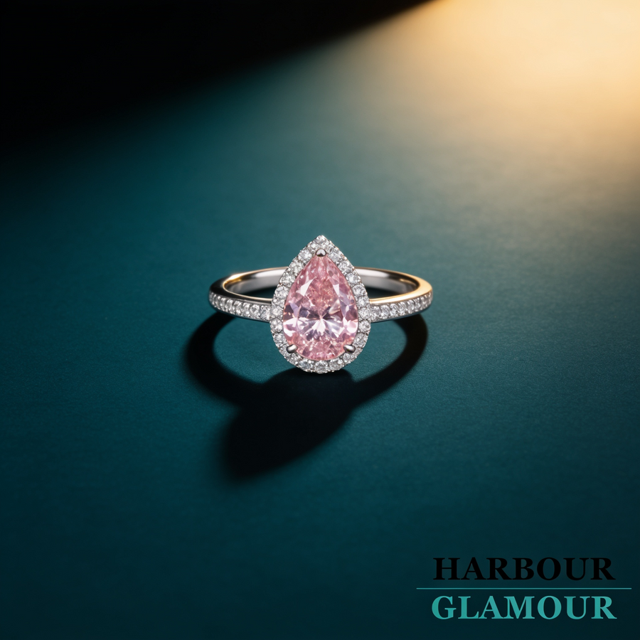 Pink Sapphire Ring | White Gold