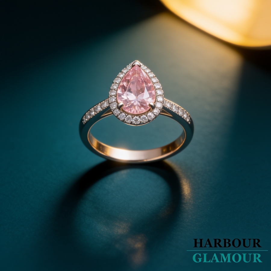 Pink Sapphire Ring | White Gold