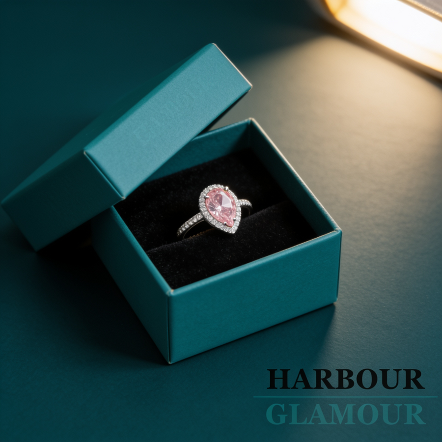 Pink Sapphire Ring | White Gold