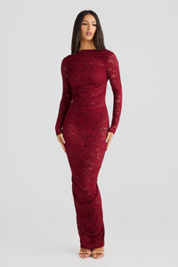 Bordeaux Bloom Dress