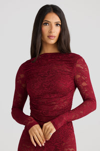 Bordeaux Bloom Dress