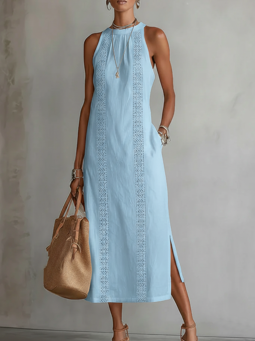 Jimena Midi Dress with Embroidered Details