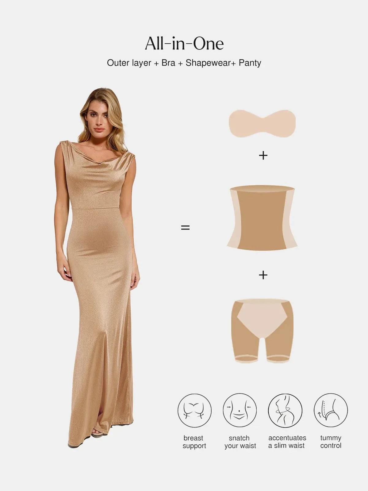 Shapewear Convertible Shine Mermaid Dress