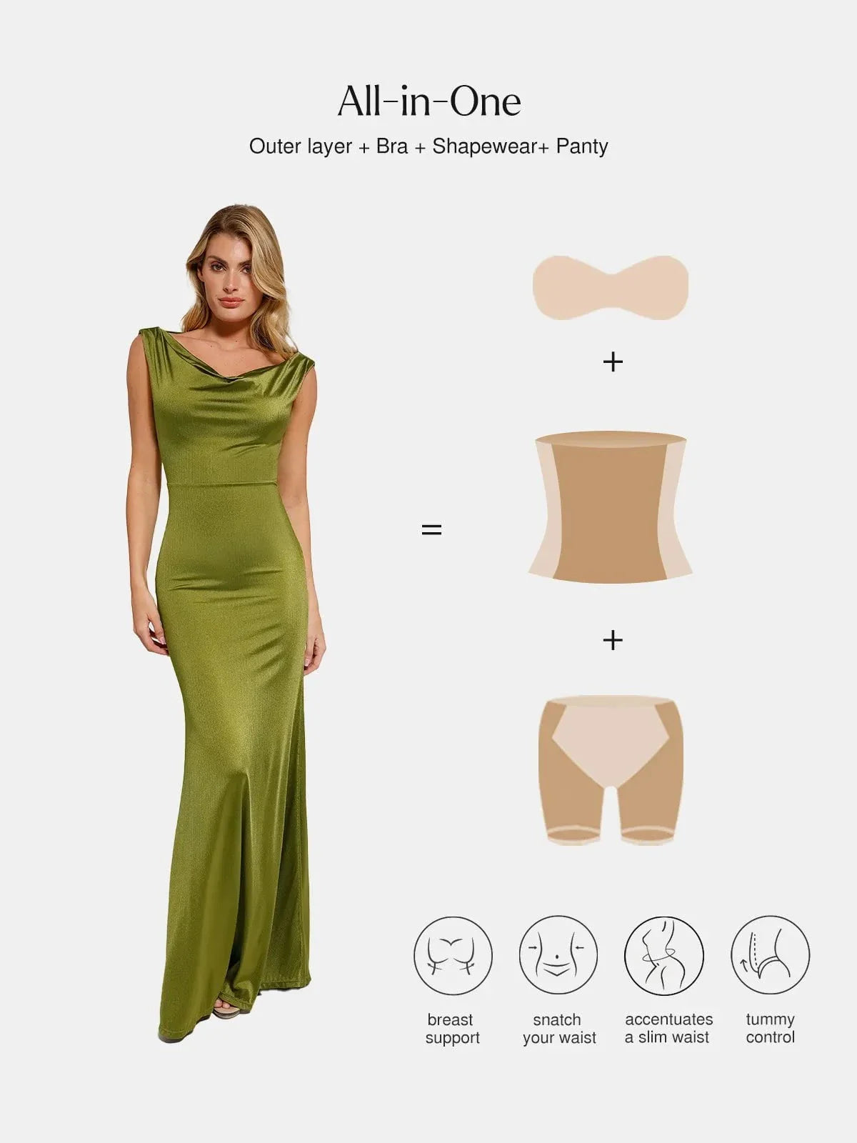 Shapewear Convertible Shine Mermaid Dress