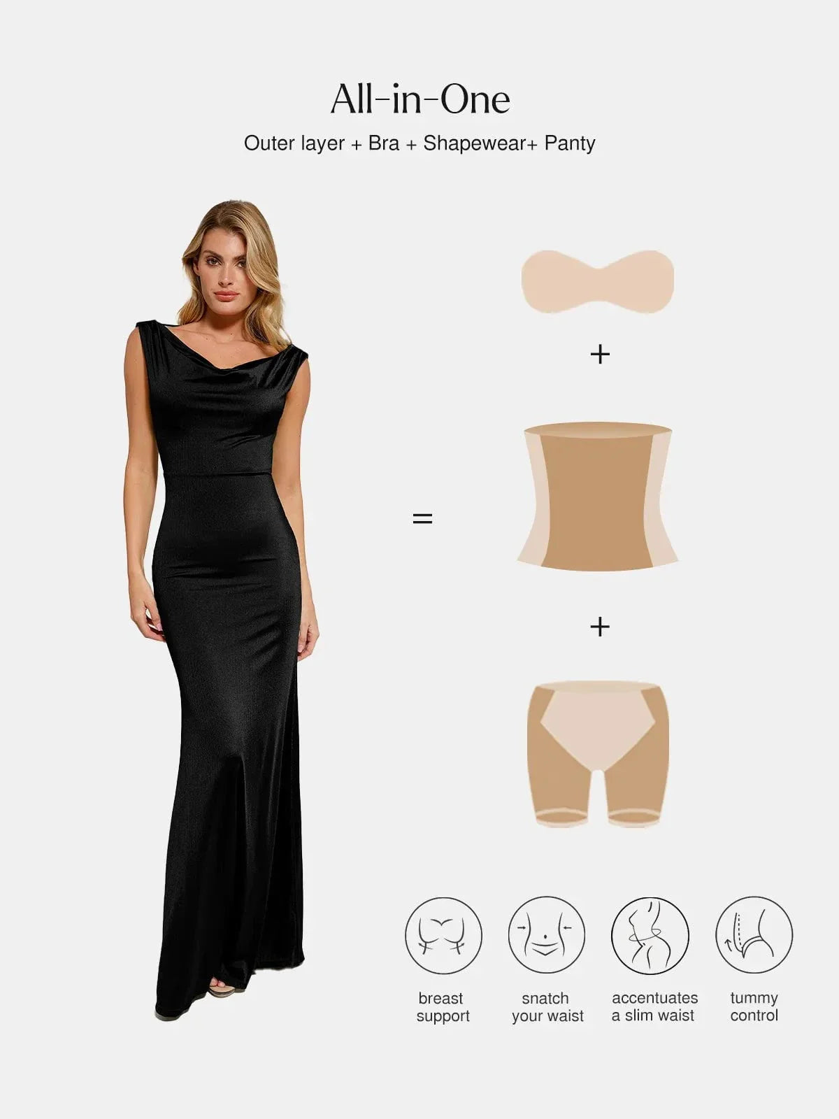 Shapewear Convertible Shine Mermaid Dress