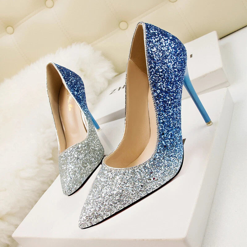 Women's Glitter Stiletto High Heels