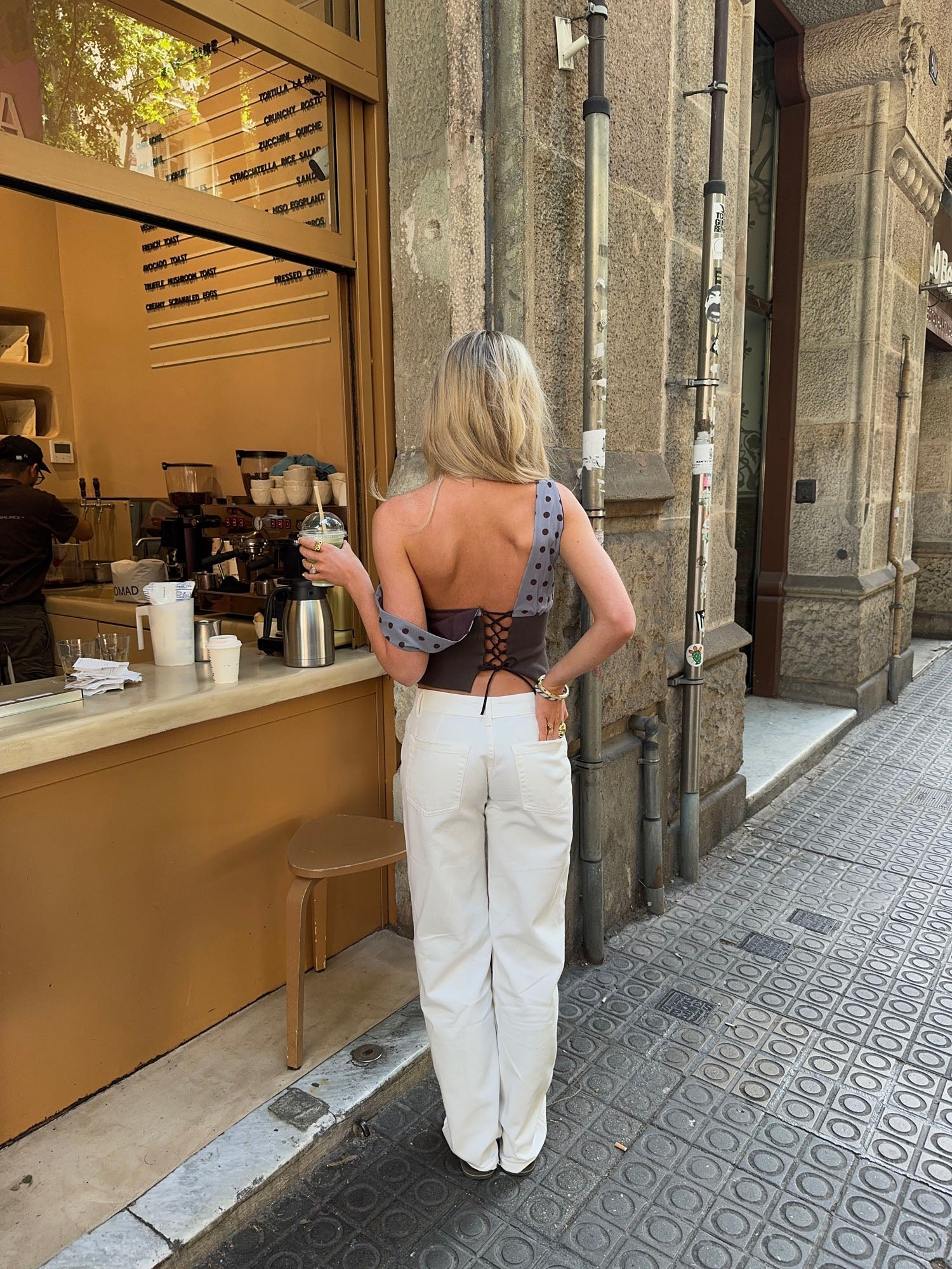 Lara top with dots