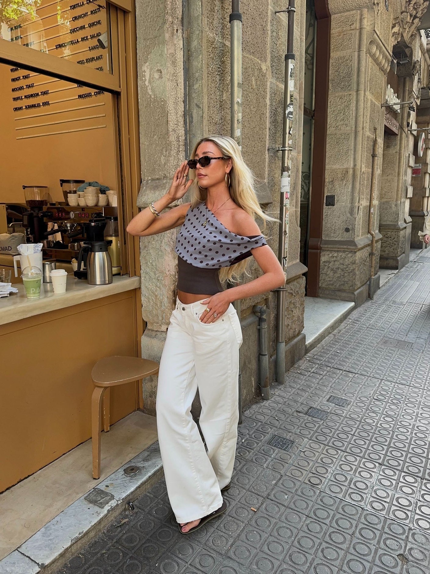 Lara top with dots