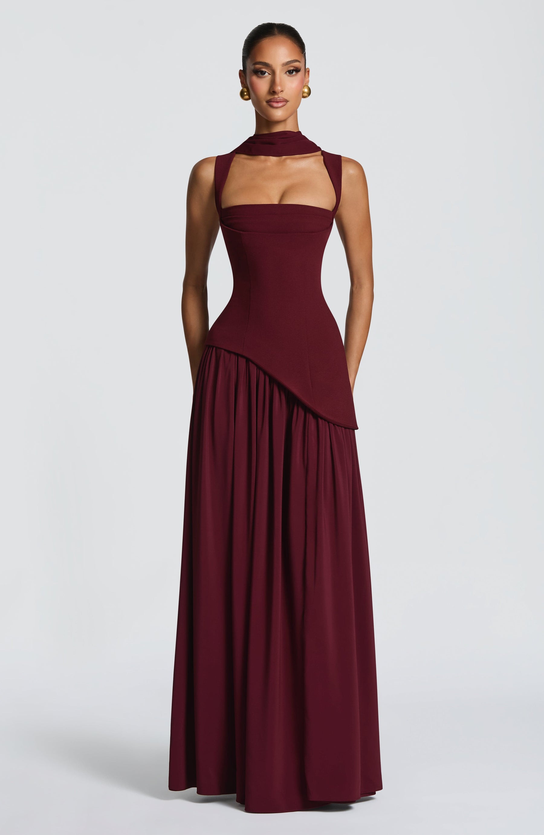 Jennie Maxi Dress - Cherry Lacquer