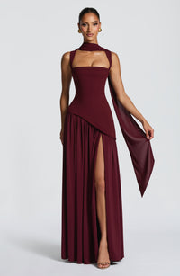 Jennie Maxi Dress - Cherry Lacquer