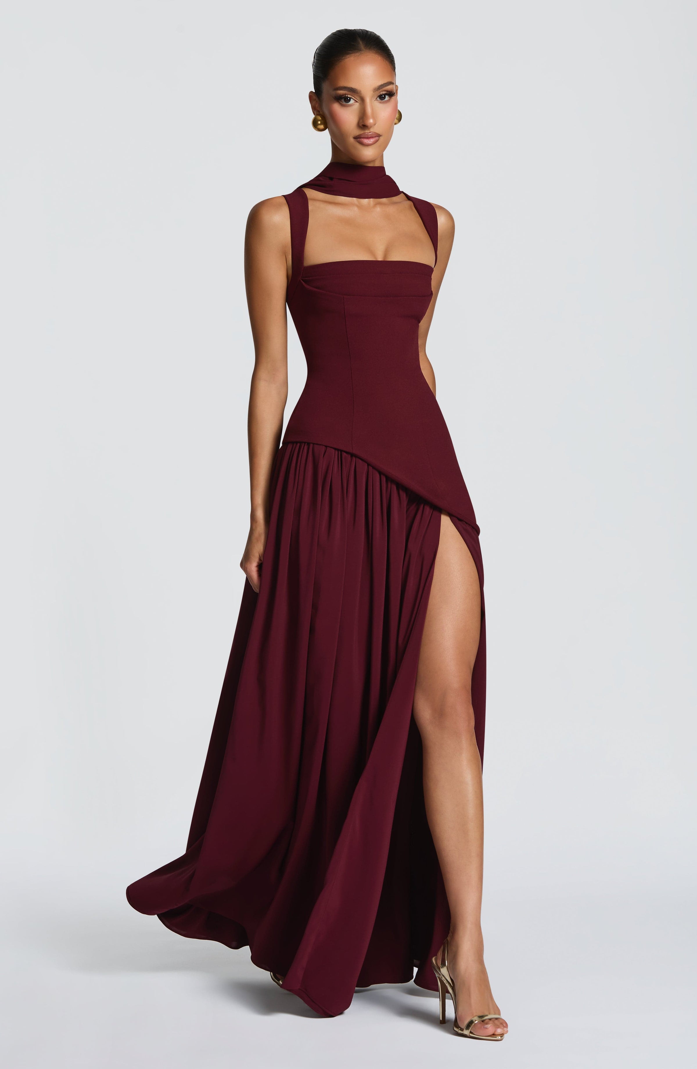 Jennie Maxi Dress - Cherry Lacquer