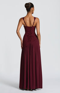 Jennie Maxi Dress - Cherry Lacquer