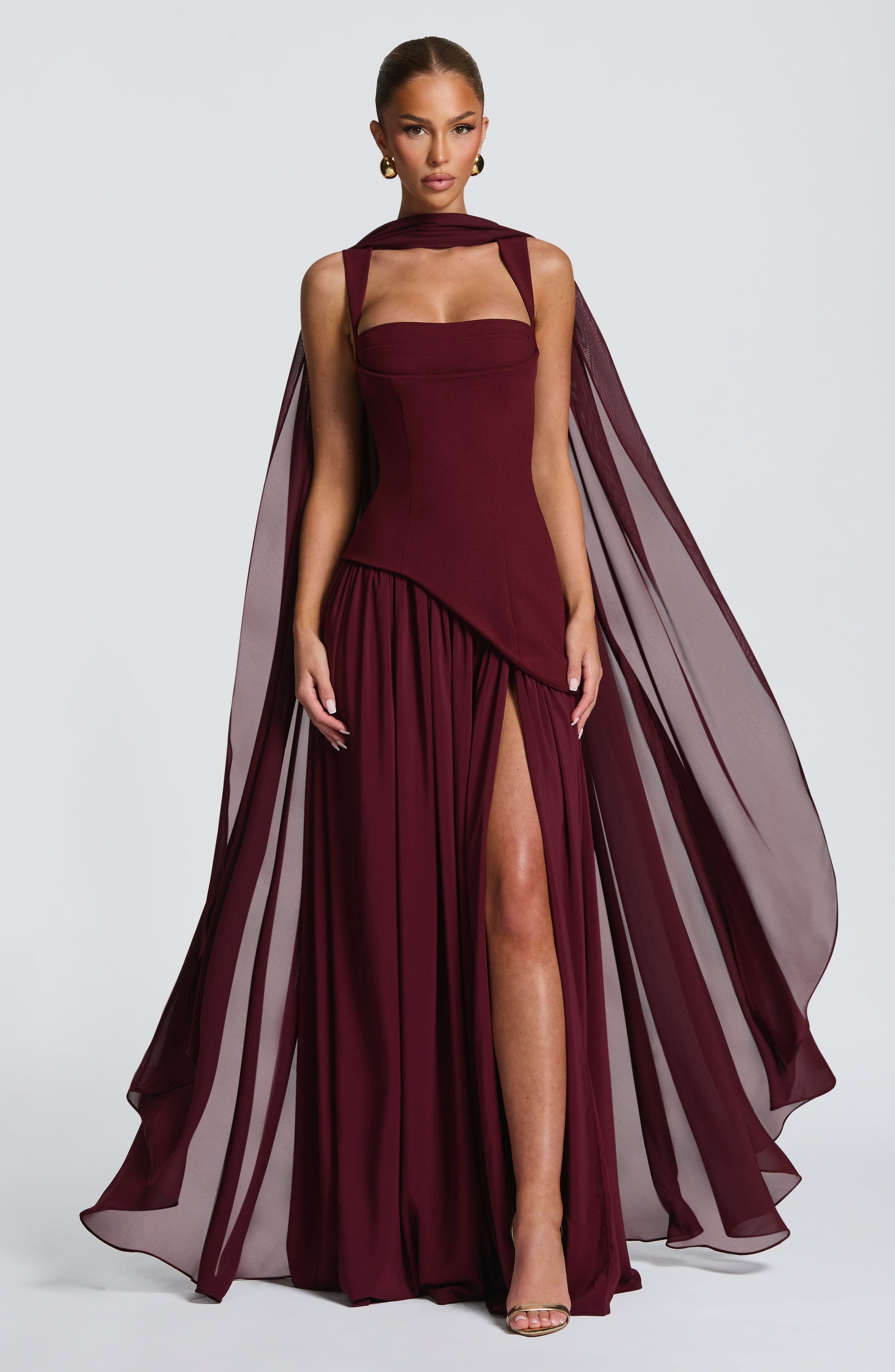 Jennie Maxi Dress - Cherry Lacquer