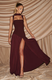 Jennie Maxi Dress - Cherry Lacquer