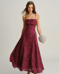Red Wine Slip Maxi Dress