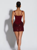 Hally Mini Dress - Burgundy